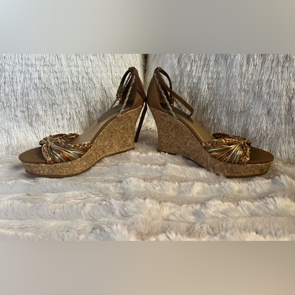 Fioni Braided Multi-Color Wedges - Picture 7 of 14